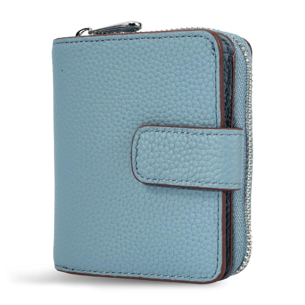 Belleza Eterna Women's Bifold Wallet, Certified Genuine Leather, Anti-Skimming, Compact and Lightweight, with Coin Purse and Card Slots, Perfect as a
