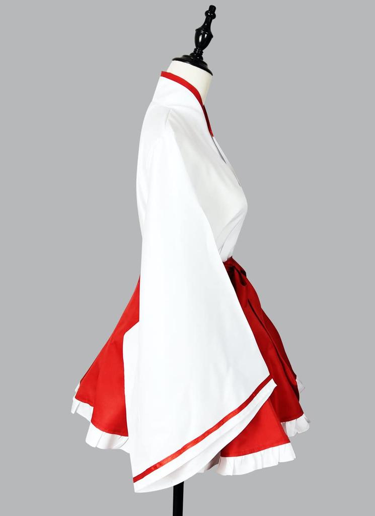 GOODS Plus Size Cute Shrine Maiden Costume Kimono Cosplay [TOKYO MARKET] [PureAribon] Mini-Length Set, (5XL)