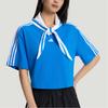 Adidas Dance Box With Scarf Three Stripes Dance Series Navy Collar Sailor Style Pullover Short Sleeve T-Shirt Women Tops KZ4180