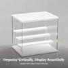 Dust-Resistant Collectible Display Case with White Top and Base spaceSaving