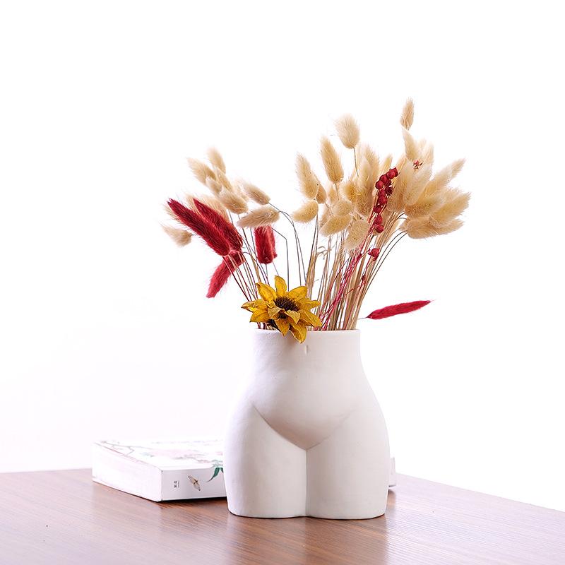 Ceramic Human Body Shape Vase Nude Naked Girl Butt Ceramic Flower Vase Flower Arrangement Modern Home Creative Decoration