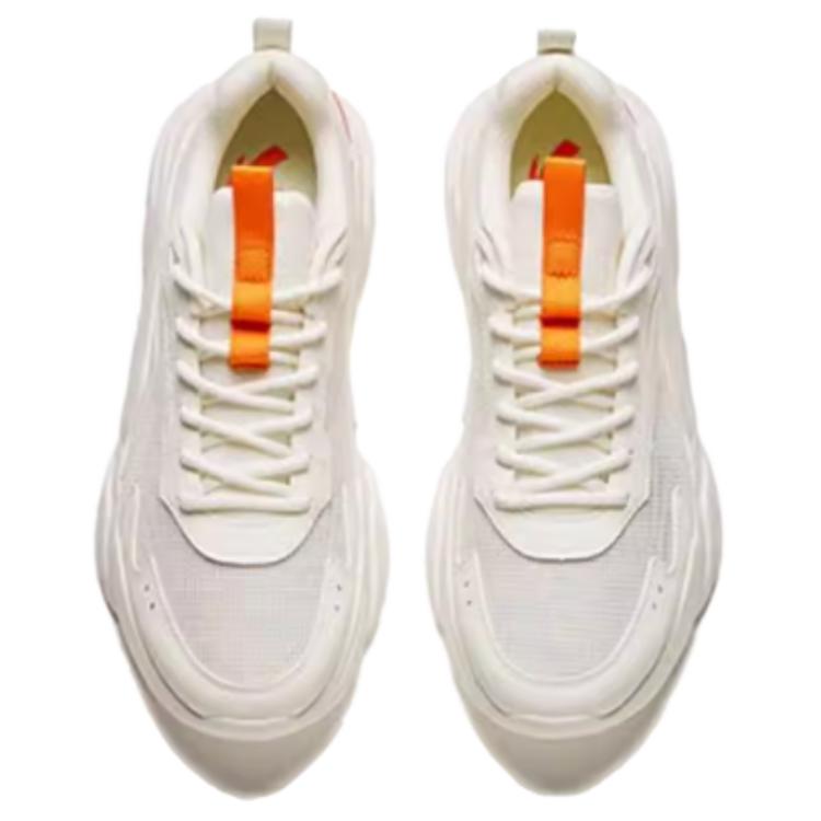 Anta Chaussures Décontractées Classiques Polyvalentes Absorbant les Chocs Résistantes à l'Usure Tige Basse Homme sneaker Blanc Orange 912538809F-7