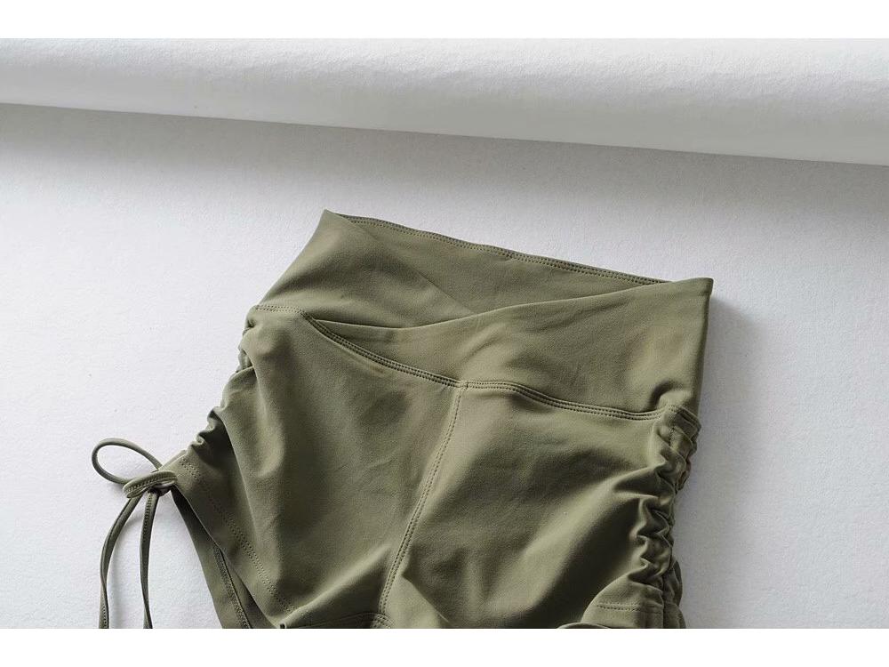 2023 Summer Women's Sexy Butt-Lifting Yoga Shorts with High Waist and Drawstring Tie