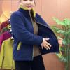 Women's 2026 Spring Double-Sided Thick Fleece Jacket with Stand Collar.