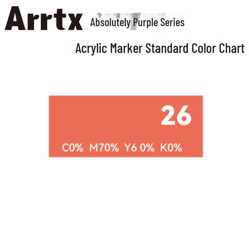Arrtx Artesian Acrylmarker - Weiche Spitze, Wasserfest, 30 Lilatöne für DIY & Graffiti.