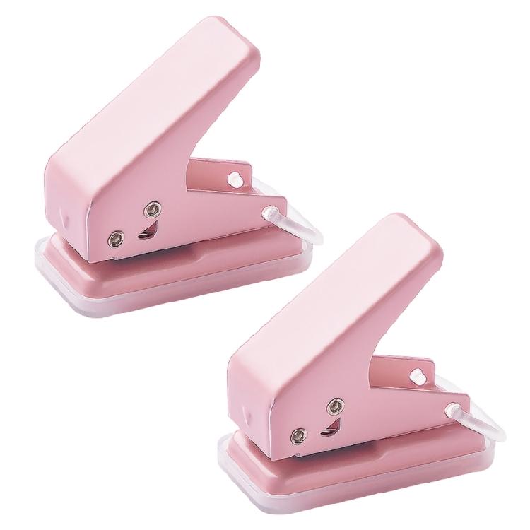 2 Pcs Handheld Hole Punch Single Hole Punch Paper Punch Small Punching Pliers 6mm Portable Hole Puncher for Cards Craft