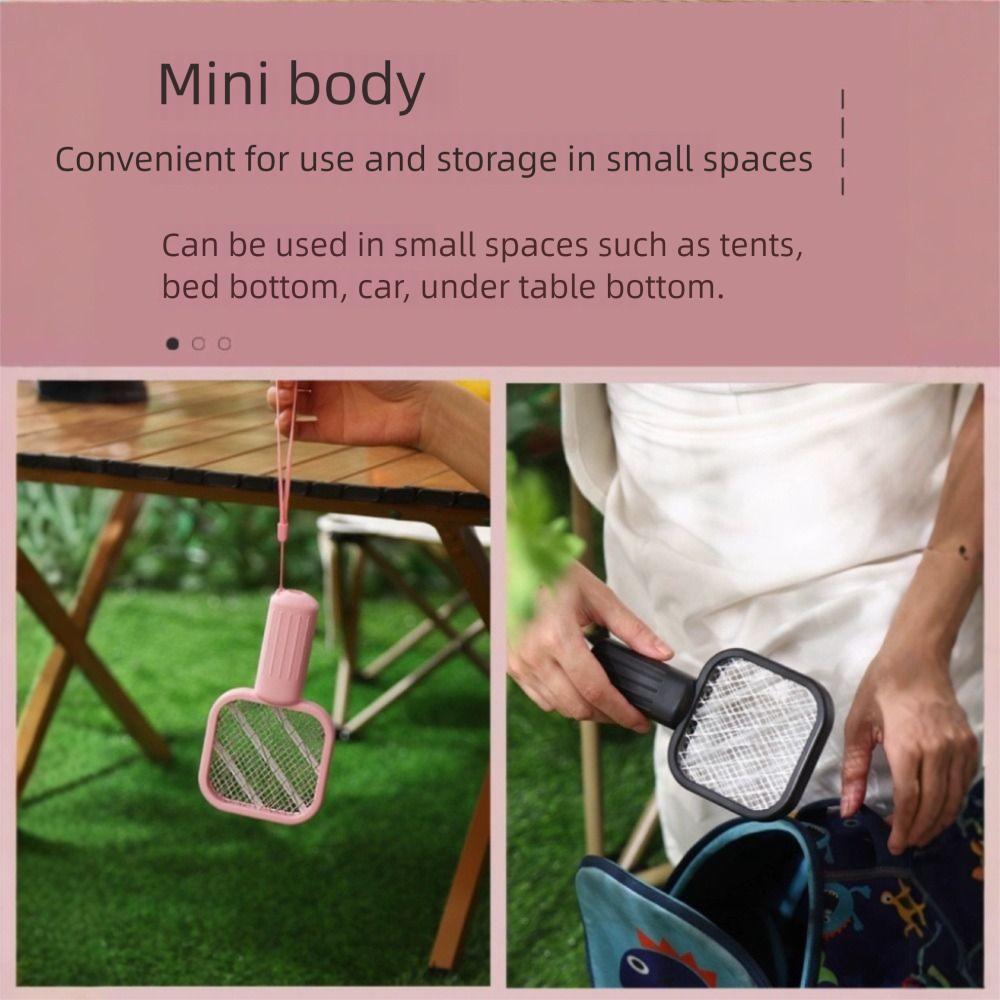 Electric Shock USB Mosquito Swatter UV Light Mosquito Killer Lamp Compact Insect Racket Outdoor