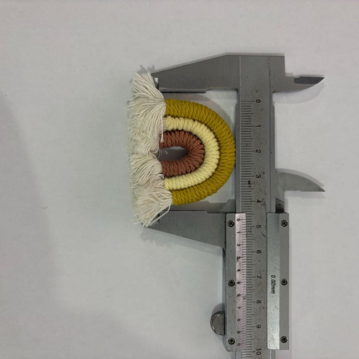 Богемная Ручная Плетеная Радужная Хлопковая Сумка-Подвеска с Кисточками Украшение