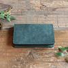 LITSTA Combination Color Business Card Holder Wide Gusset Plenty Italian Leather Blue Green BLUE GREEN (pueblo)