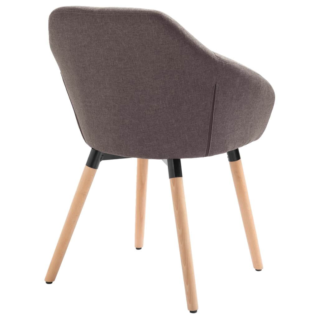Dining Chairs 4 Pcs Taupe Fabric