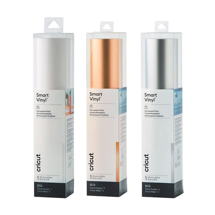 3 vinyles permanents mats 366 x 33 cm - blanc, argenté, champagne