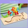 Pädagogisches Holzpuzzle mit Tieren, Zahlen und Verkehrsmitteln in 3D für Kleinkinder zum Lernen und Spielen