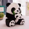 Cute Panda Doll Parent-child Doll Eating Bamboo Panda Grabbing Machine Doll Activity Thrown Zoo Souvenirs