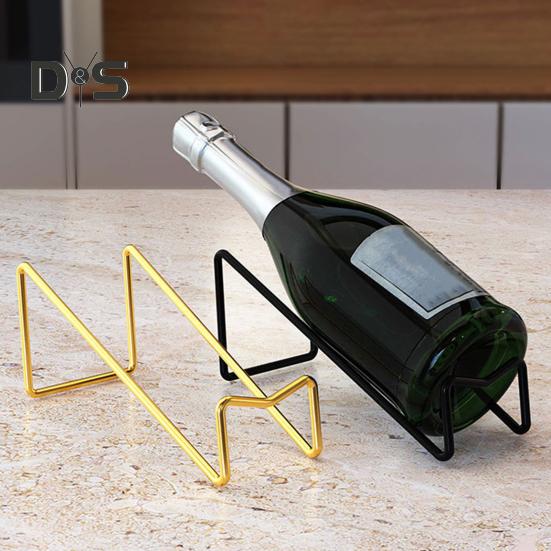 Stojan na víno na pracovní desku, železný držák na láhev vína, držák na pivo, šampaňské, police na nápoje, stojan na domácí barový pult, dekorace