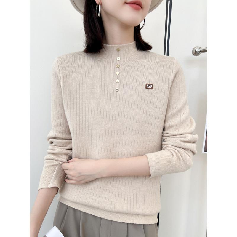 Velvet Sweater for Women In Autumn and Winter Skin-friendly and Warm Base Shirt Fashionable and Versatile Pullover Sweater