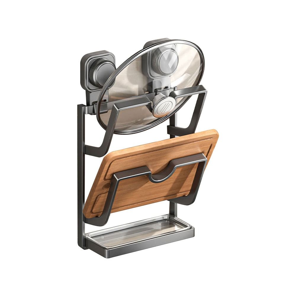 Multi-Layer Pot Lid Storage Rack Punch-Free Pot Cover Rack Pan Cover Storage Holder  for Kitchen