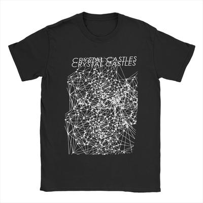 Crystal Castles Men's T Shirts Funny Tee Shirt Short Sleeve Round Neck T-Shirts Cotton Party Clothes