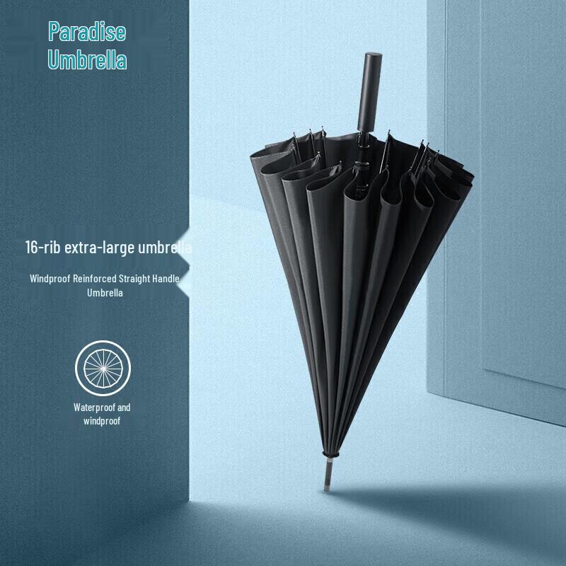 Paradise Umbrella 16-Rib Reinforced Long Handle All-Weather Umbrella