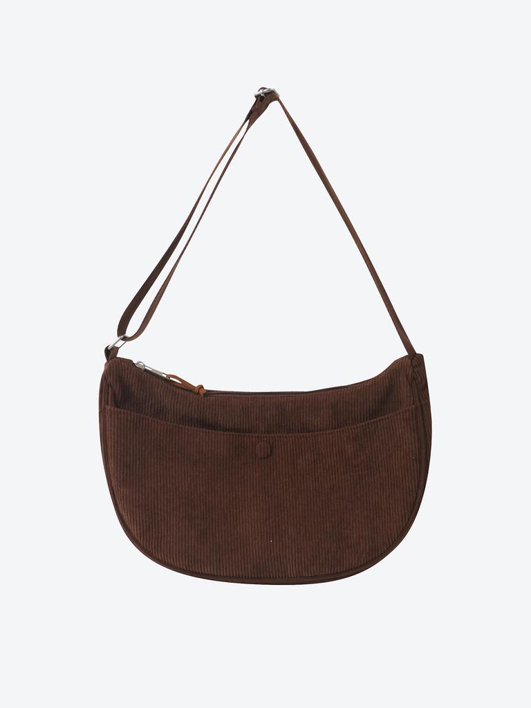 Shoopen Corduroy Half Moon Crossbody Bag (Hpabceft05 Re) Hpabcff811