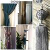 1 Pair Curtain Tassel Fringe Tiebacks Holdbacks Hanging Belt Ball Ropes Curtain Accessories