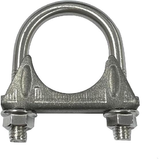 2 Inch Clamps Heavy Duty 2" Stainless Steel U Bolt Muffer Exhaust Clamp Hanger For Pipes (51Mm)