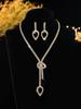 Elegant Rhinestone Zirconia Necklace & Jewelry Set for Bridal & Evening Wear