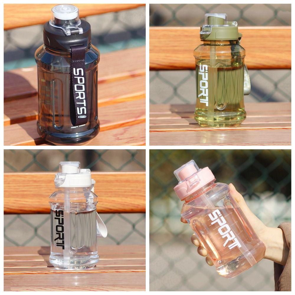 With Carrying Rope Sports Water Cup Straw Fitness Drinking Bottle Fitness Water Bottle Running