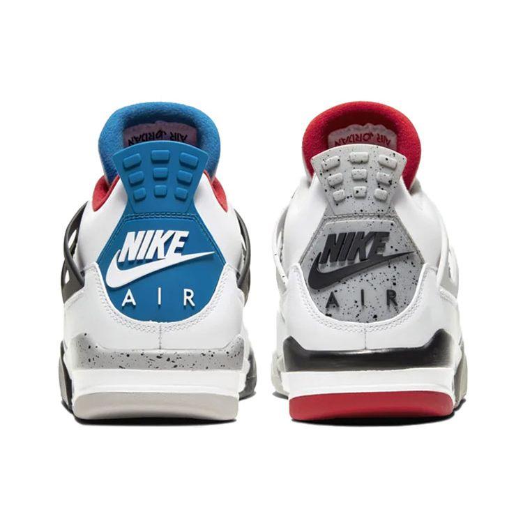 Air Jordan 4 Retro SE What The 4 Herren Sneaker Weiß Military-Blau Feuerrot CI1184-146