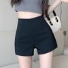 Women's High-Waist White A-Line Summer Shorts - Anti-Exposure, Slim Fit Hot Pants