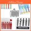Metal Label Candle Birthday Cutting Dies Scrapbooking Stamps Craft Embossing Die Stencil Template