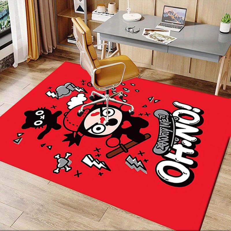 Pucca Bürostuhlmatte: Süßer Cartoon-Charakter-Teppich für Heimdekoration, Büro-Teppich, Geschenk, geeignet für Schlafzimmer, Wohnzimmer, verschiedene Räume
