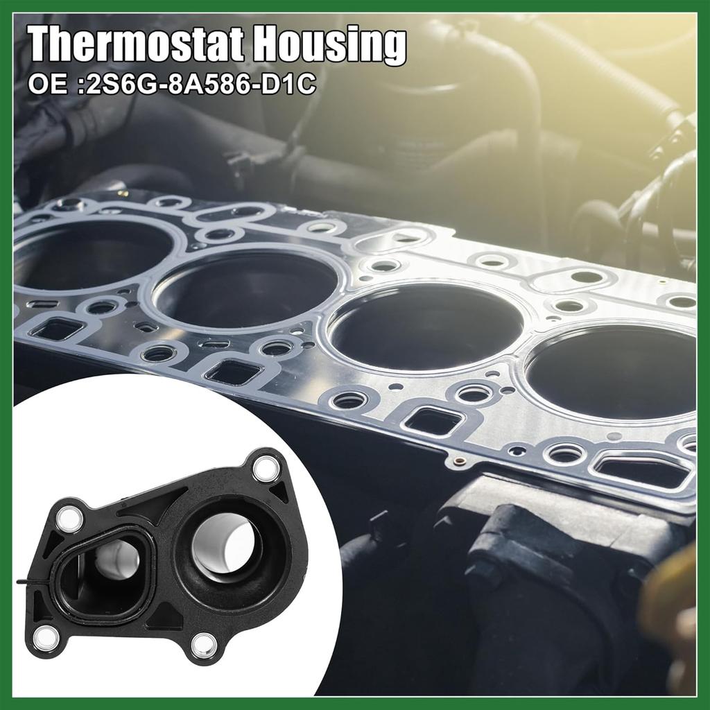 Motoforti Engine Coolant Thermostat Housing Assembly 2S6G-9K478-BC for Ford Focus MK2 2004-2011 1.4 16V 1.6 16V Long-lasting