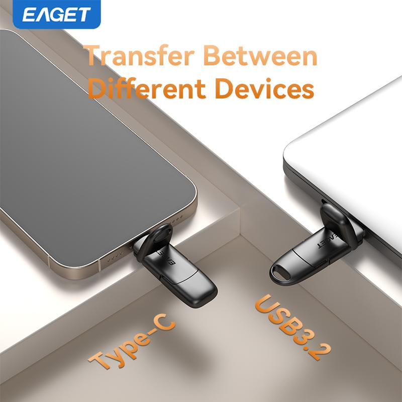 External SSD Solid State, USB 3.2 Type-C Flash Drive Disk, High-Speed Solid State Pen Drive for iPhone 16/15 Android