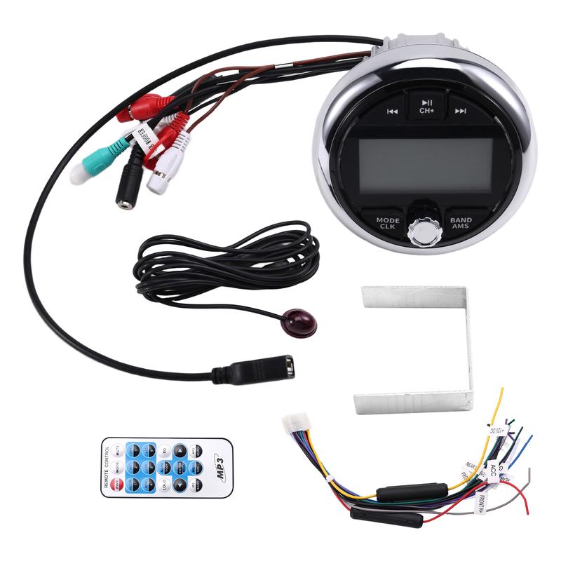 Marine Radio Stereo Motorboat Boat Yacht MP3 Media Player For UTV ATV RZR Bluetooth AUX FM AM Audio Receiver