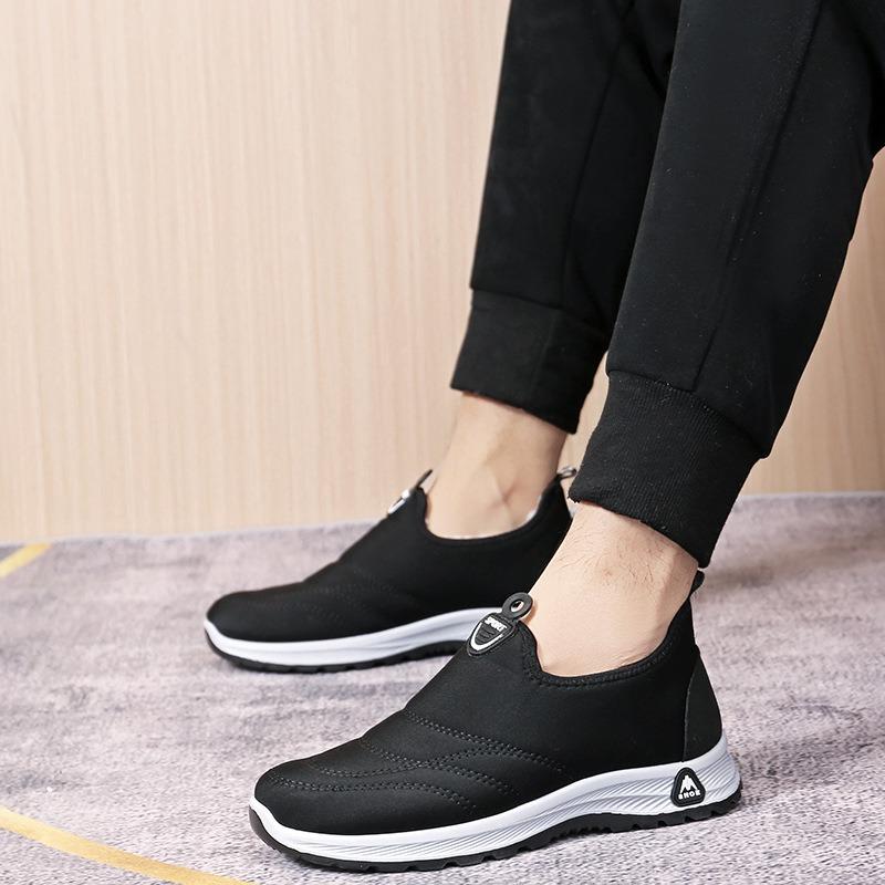 

Хлопковые ботинки мужские зимние новые для ходьбы папины туфли горячие мужские туфли бархатные теплые хлопковые туфли мужские 44 чёрный