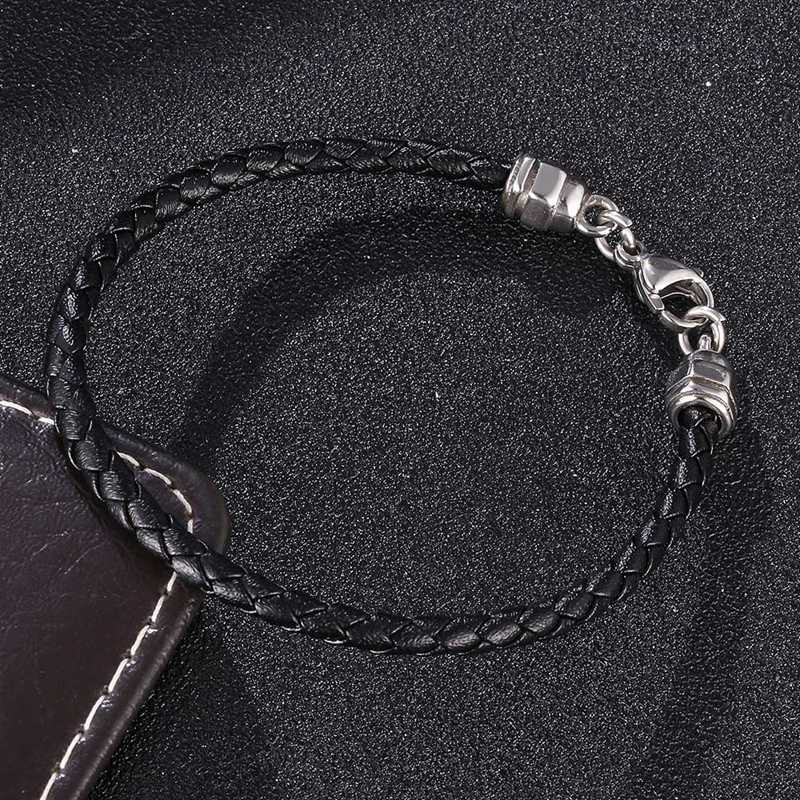 Leather Chain Lobster Clasp Bracelets Hand Women Bangles Jewelry 2021 BB1095
