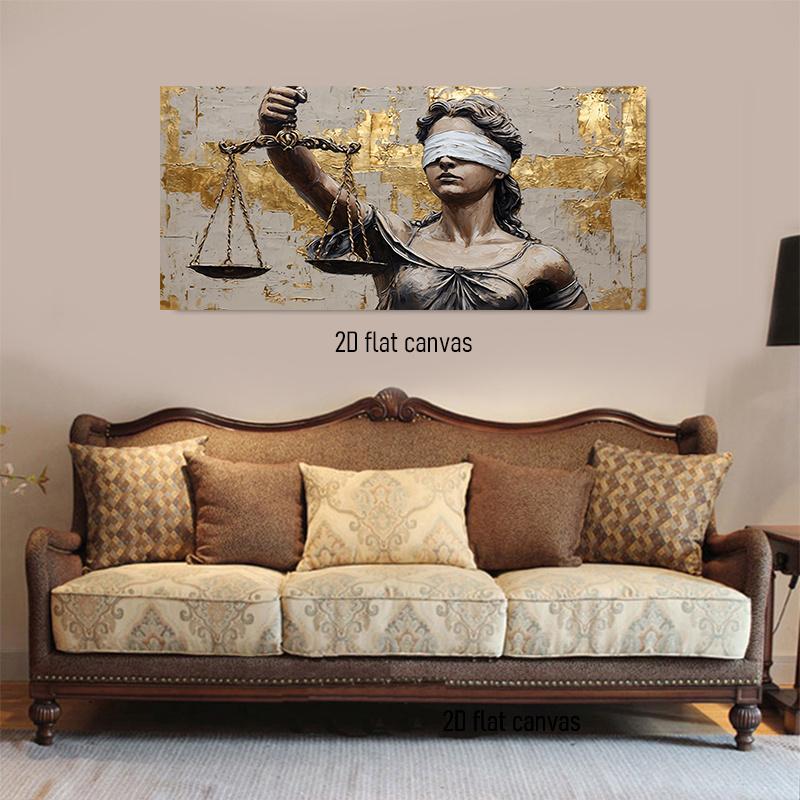 1pc Goddess of Justice Themis Frameless Canvas Painting Modern Minimalist Living Room Decoration Painting Legal Theme Office Han