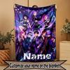 Custom Name Personalized Kpop Demon Hunter Print Blanket, Home Decor, Bedroom, Sofa, Camping, Couch, Gifts for Birthday Christmas