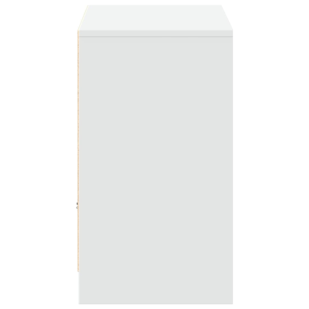 Vidaxl TV Cabinet with LED, White, 91X34X61 Cm, Wood-based Material
