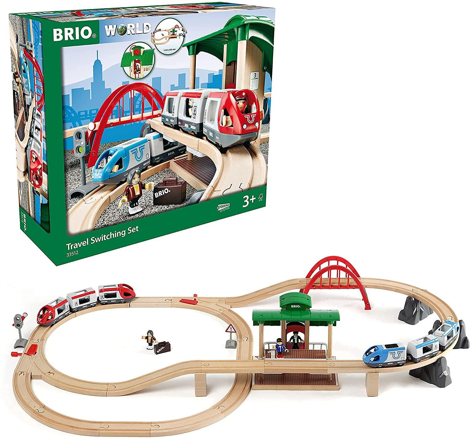 

Набор железнодорожных путей BRIO WORLD [всего 42 детали] для детей от 3 лет (Игрушечный поезд с электромобилем и деревянными рельсами) 33512