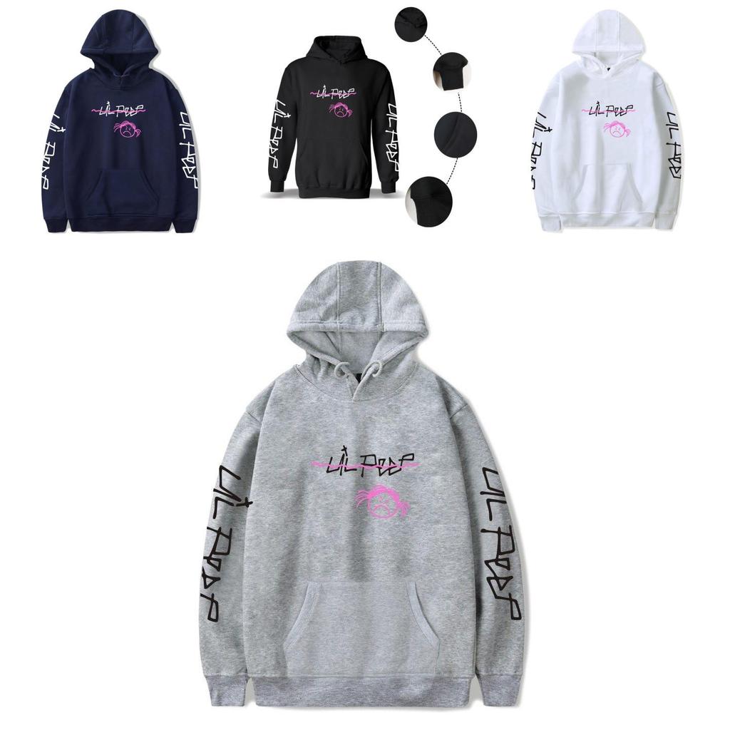 Bluza Peep Lil Love Pulower Hip Hop Smutna Twarz Kobiety Mężczyźni Raper 1 Bluzy z kapturem