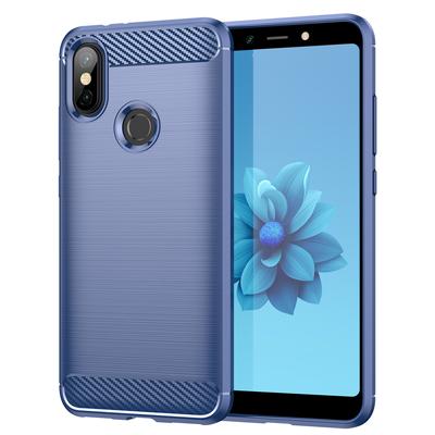 Custodia antiurto per xiomi Mi A2 A1 A3 Mi6X mi 5c mi 6 plus Cover in silicone con fibra di carbonio spazzolata per xiaomi a2 a3 lite mi5x