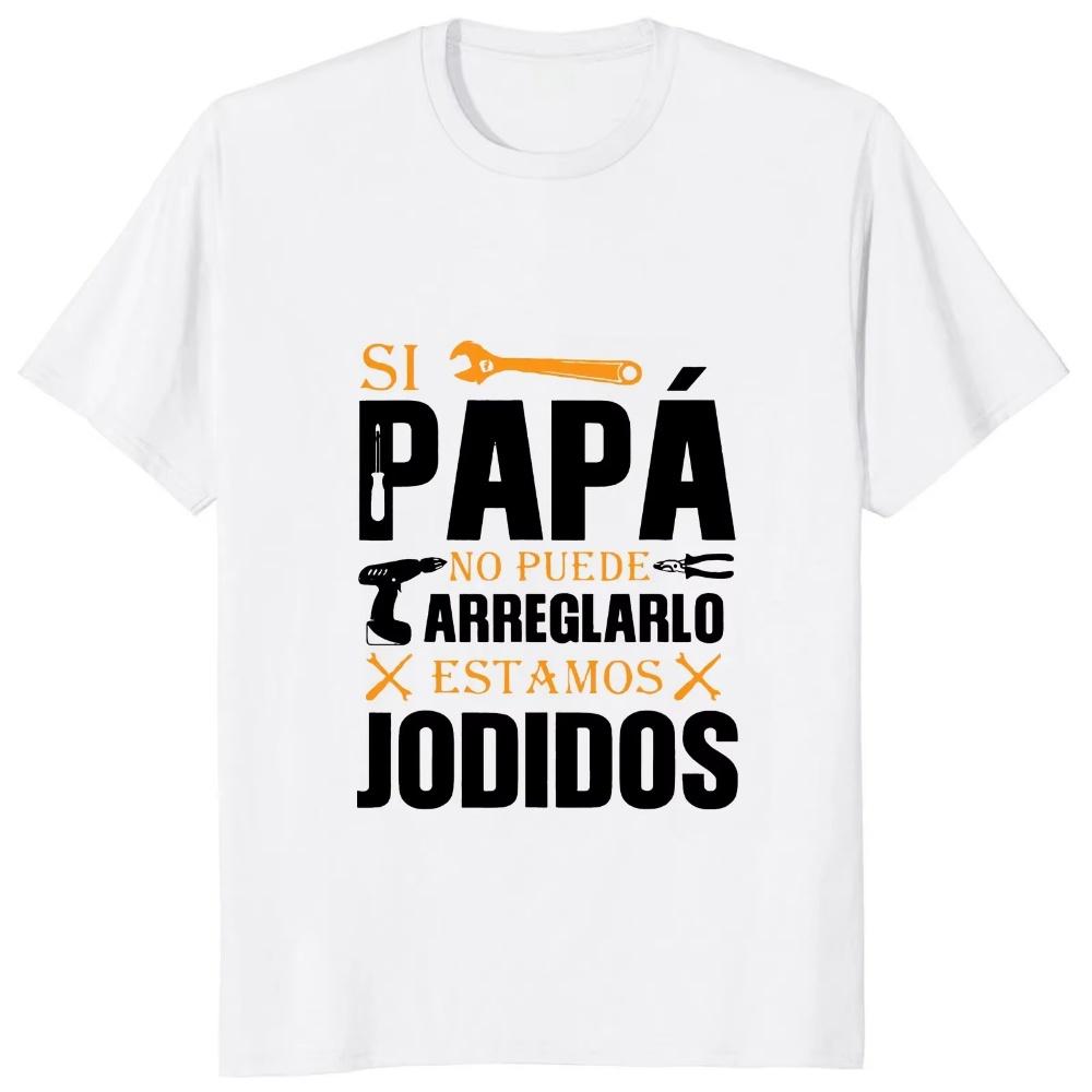 New SpringSummer Papa Screw Wrench Fun Pattern Printed Cotton Tshirt Fashion Casual Short Sleeve Round Neck Tshirt for Men