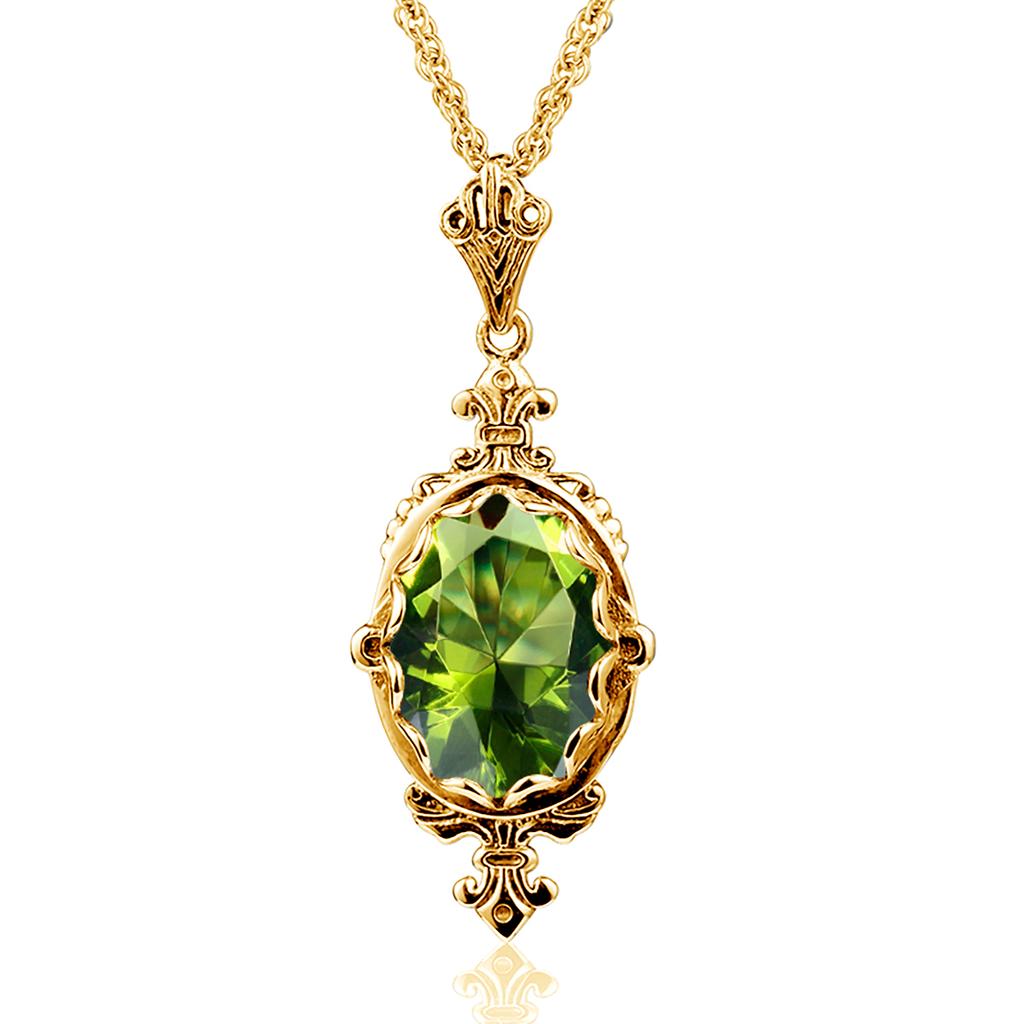 100% Sterling Silver 925 Citrine Necklace Women Luxury 10*14mm 8ct Oval Yellow Stone Pendant Victoria Style Jewelry Gift Female