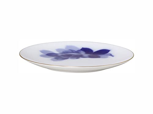 Okura Pottery Blue Rose 19cm Dessert Plate, Made in Japan, 33h/8211