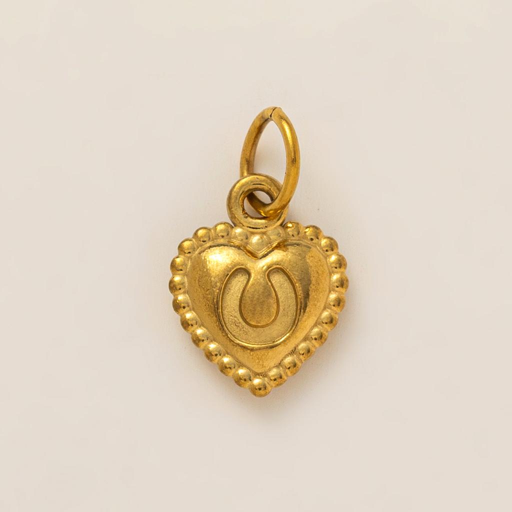 Fashionable and Trendy New Heart-shaped Pentagram Full Diamond Horseshoe Pendant Charms for Jewelry