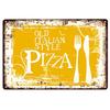 Pizza Sign Retro Tin Plate Painting Vintage Metal Picture Wall Decoration For Pizzeria Restaurant Dining Room