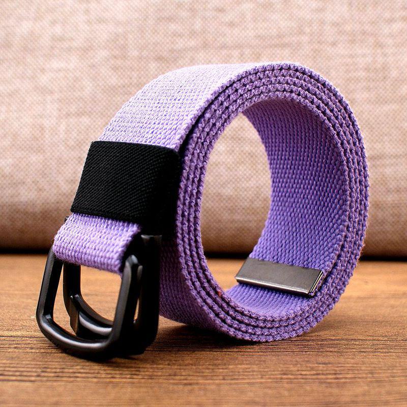 Men's Canvas & Leather Double Ring Stretch Belt