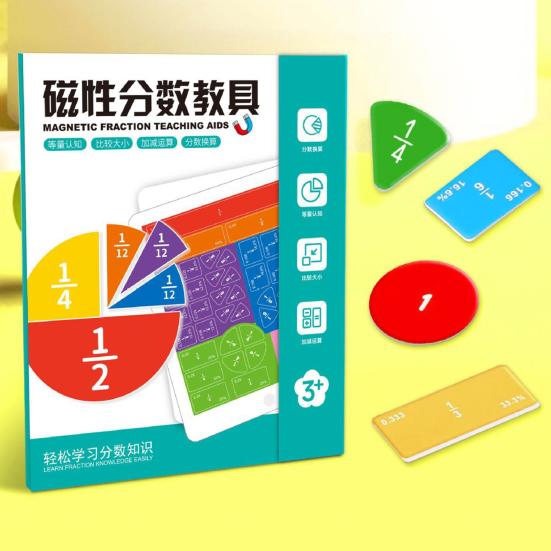 Magnetic Fraction Tiles Circles Book Percentage Decimal Fraction Learning Math Manipulatives Teaching Aid Educational Fraction Puzzle