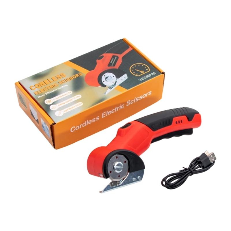 Handheld Cordless Electric Scissors For Fabric Cutting Portable Design With Safety Cover Fabric Trimming Tool